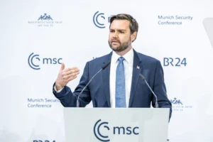 US Vice President JD Vance accused the European leaders of violating democratic values and thus shocked the audience at MSC 2025. (Photo: MSC/Preiss)