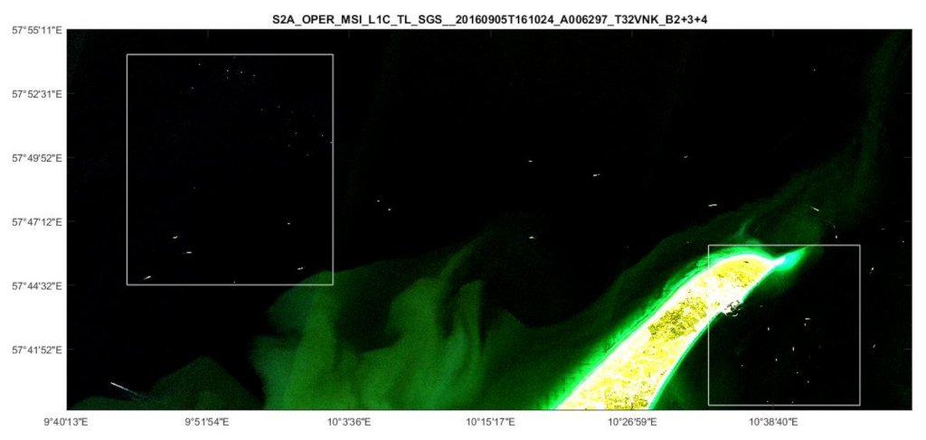 The European Space Agency’s Sentinel-2 satellites provide multispectral images with pixel sizes down to 10m, allowing for fast and frequent detection, classification and discrimination of various objects in the sea. (Photo: MDPI AG Basel, Switzerland, Peder Heiselberg/Niels Bohr Institute, Copenhagen and Henning Heiselberg/National Space Institute, Technical University of Denmark, Kongens Lyngby)