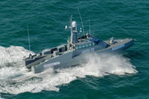 Ready for Europe’s maritime future: the Unmanned High-Speed Interceptor 32 (UHSI32) offers an autonomous platform for a variety of naval/maritime duties. Photo: CMN NAVAL