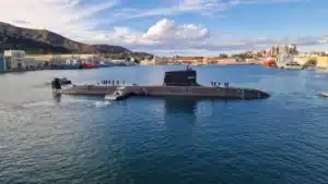 The second S-80 class (Isaac Peral class) submarine “Narciso Monturiol” (S 82) offers a submerged speed exceeding 19 knots, an operating depth beyond 300 metres and an endurance of up to 60 days. Foto: Navantia