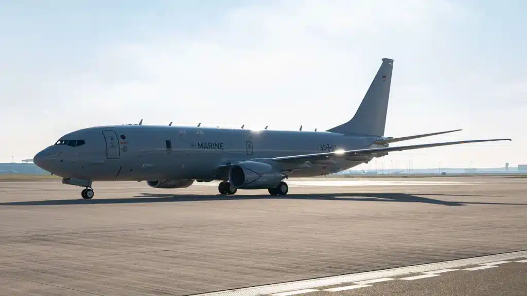 Synergie - The first of eight to be delivered Boeing 737-based P-8A submarine-hunting aircraft arrived in German on 7 November. Photo: German Armed Forces/Christoph Kassette