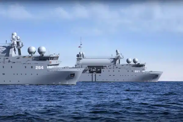 The Polish Navy is in a process of acquiring two new SIGINT ships under the umbrella of the Delfin programme. Photo: Saab Group