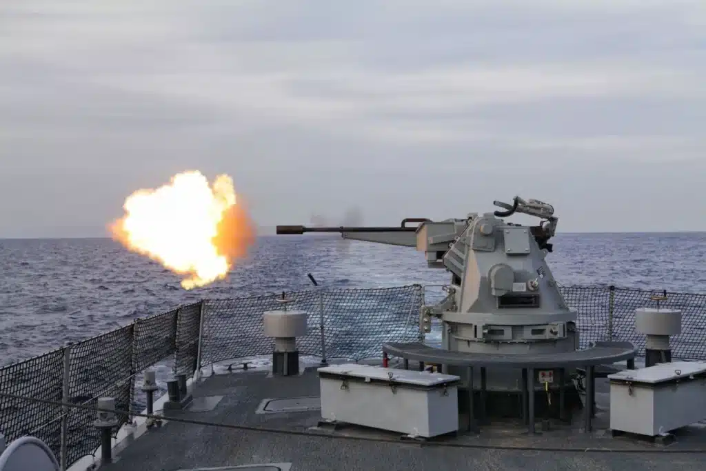 The TYPHOON family of stabilised, remotely-operated weapon stations provides extreme precision, reliability and the highest lethality against the spectrum of modern threats in the naval/maritime security environment. Photos: Rafael Advanced Defense Systems