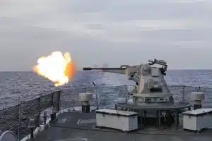 The TYPHOON family of stabilised, remotely-operated weapon stations provides extreme precision, reliability and the highest lethality against the spectrum of modern threats in the naval/maritime security environment. Photos: Rafael Advanced Defense Systems