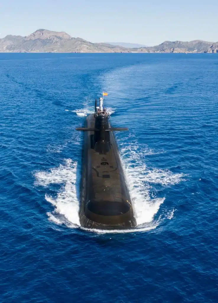 Navantia designed the S-80 submarine in close collaboration with the Spanish Navy. Pictured is the first unit, SPS “Isaac Peral” (S 81). Photos: Navantia