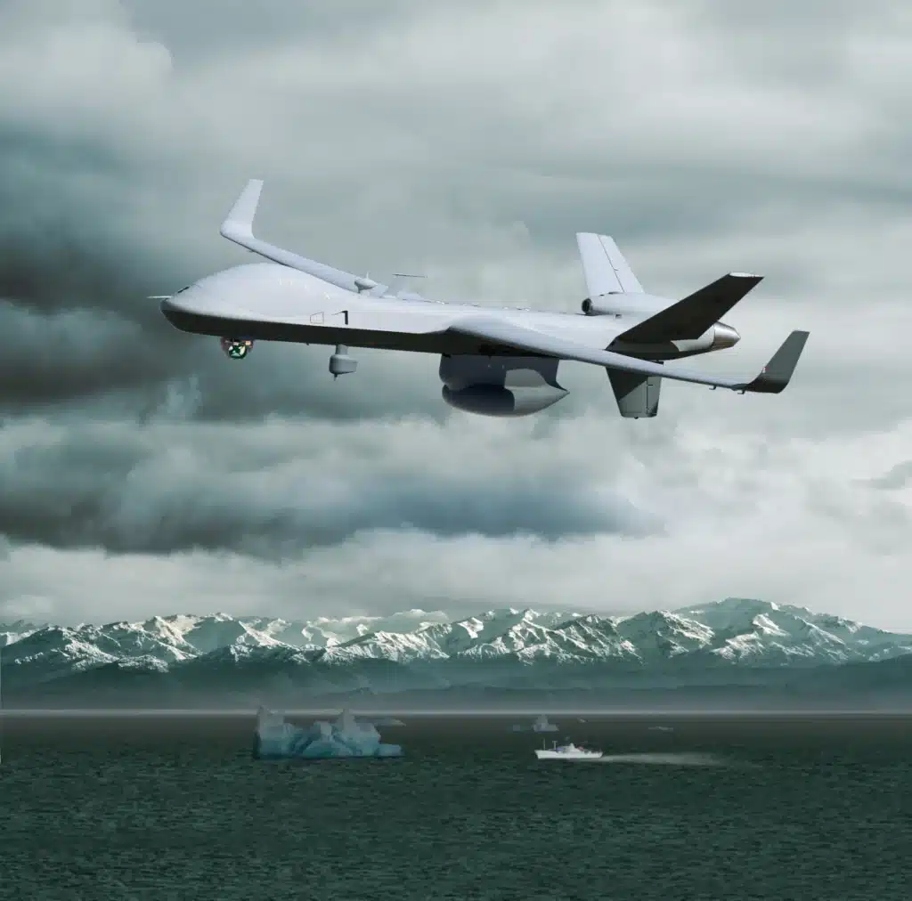 Combining long-range maritime patrol aircraft with drones (MQ-9B) allows command functions to be shifted forward to the tactical level, enabling operations that are less dependent on strategic communications. Photo: General Atomics Aeronautical Systems
